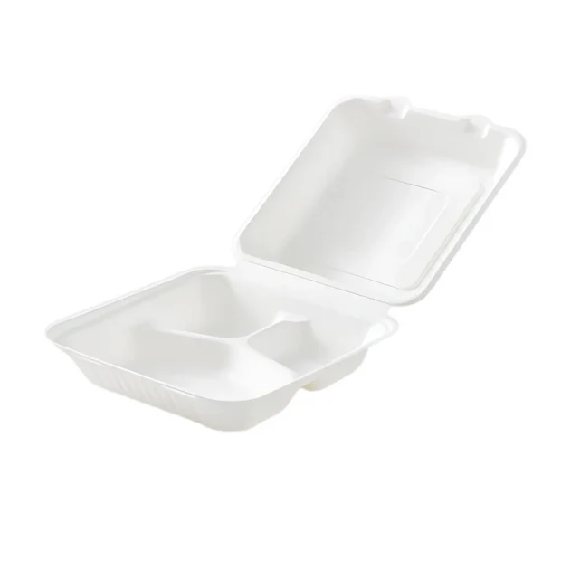 Hinged Container 9" White